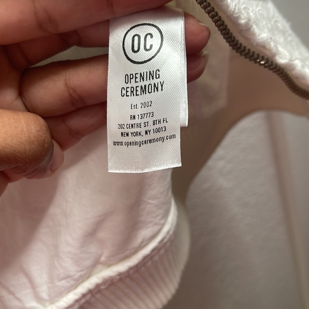 *Opening Ceremony White Bomber Jacket Sz XS - Picture 12 of 15